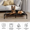 Elevated Dog Bed - 36x30-Inch Portable Pet Bed with Non-Slip Feet - Indoor/Outdoor Dog Cot or Puppy Bed for Pets up to 80lbs by PETMAKER (Black) - 4 of 4