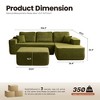 XIZZI Modular Sectional Sofa Couch, L/U-Shape Upholstered Couch, Modern Minimalist Couches for Living Room, Free Combination Deep Seat Corner Couch - 3 of 4
