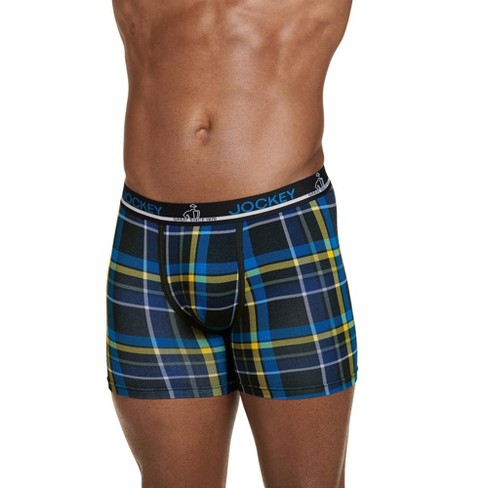 Jockey Men's Cotton Modal Plaid 5 Boxer Brief : Target