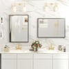 Apmir H Rectangular High-Strength Tempered Glass and Aluminum Alloy Framed French Cleat Mounted Wall Decor Bathroom Vanity Mirror in Matte Black - 3 of 4