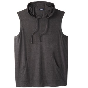 KingSize Men's Big & Tall Lightweight Muscle Hoodie Tee - 1 of 4