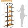 Nasitip 71"Tall Metal Collapsible Book Shelf, 5-Tier Portable Bookcase Storage Organizer Display Rack for Home Office,Living Room - 4 of 4