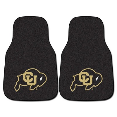 NCAA University of Colorado Buffaloes Carpet Car Mat Set - 2pc