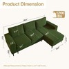 XIZZI Upholstered Sectional Sofa with Comfy Chaise Large Deep Seat, Minimalist Modular Couches Sleeper for Living Room Bedroom Apartment Lounge - 2 of 4