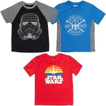Star Wars Boba Fett Darth Vader 3 Pack T-Shirts Toddler to Big Kid