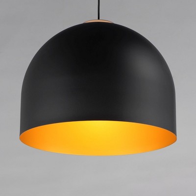 Foster 20" Black and Gold Aluminum LED Pendant Light