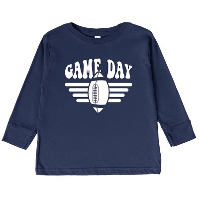 The Juniper Shop Football Game Day Stripes Toddler Long Sleeve Tee