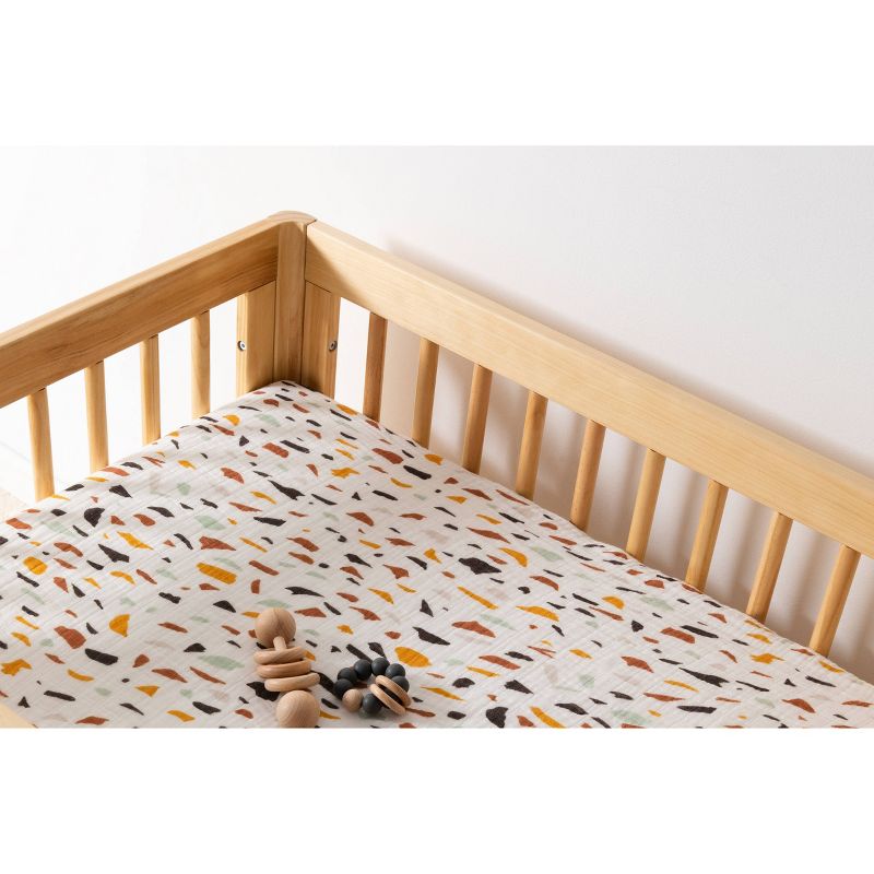 Babyletto Terrazzo Muslin All-Stages Midi Crib Sheet, 2 of 9