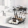 YIGII-2 Tier Slide Out Under Sink Shelf Cabinet Storage Shelf Under Sink Storage For Kitchen Bathroom Metal L-Shape - 3 of 4