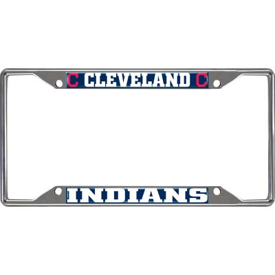 MLB Cleveland Indians Stainless Steel License Plate Frame