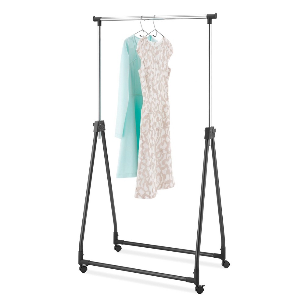 Whitmor Folding Garment Rack Black