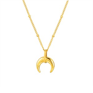 Necklace for Women - HTUTWOO™ 18K Moon Crescent Half Circle Charm Necklace, for Mother, Daughter, Sister, Friends and Everyday Wear - 1 of 4