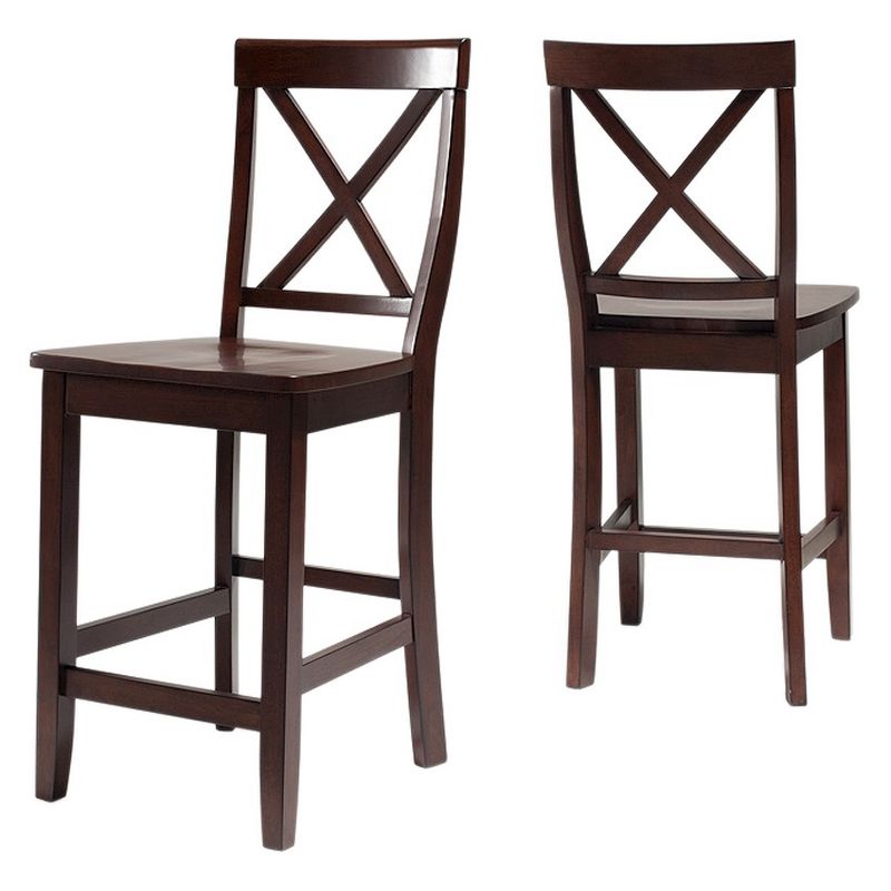 2pc X-Back Counter Height Barstools - Crosley, 5 of 12