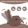 Manual Recliner Chair, 360° Swivel Rocker Recliner for Small Space, Fabric Glider Recliner Nursery Chair, Rocking Recliner Chair for Living Room - 3 of 4