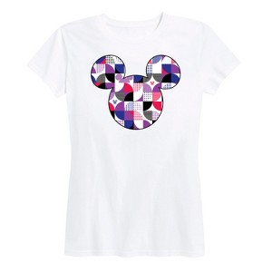 Women's - Disney - Mickey Head Solid Geo Short Sleeve Graphic T-Shirt - 1 of 4