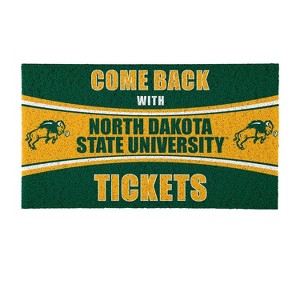 Evergreen Come Back with Tickets North Dakota State University 28" x 16" Woven PVC Indoor Outdoor Doormat - 1 of 4