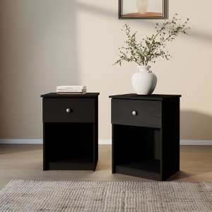 HOMLUX Modern End Table Nightstand Storage Drawer Display Shelf Beside Bedroom - 1 of 4