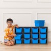 ECR4Kids Streamline 12 Cubby Tray Cabinet with Scoop Front Storage Bins, 3x4, Grey Wash - 4 of 4