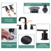 WOWOW 8 in. Widespread Double Handle Bathroom Faucet in Brushed Nickel - 4 of 4