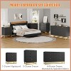 Nightstand, Side Table with 2 Drawers, Modern Night Stand with Metal Legs for Bedroom, Hallway, Entryway - 4 of 4
