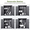 Kelly 3-tier Fir Wood Patio Tool Shed, Storage Shed Cabinet with Waterproof Asphalt Roof and Double Lockable Doors, Outdoor Furniture - Maison Boucle - 4 of 4