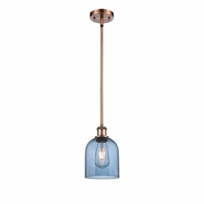 Bella - 1 Light Stem Hung Mini Pendant In Industrial Style-9.5 Inches Tall and 5.5 Inches Wide