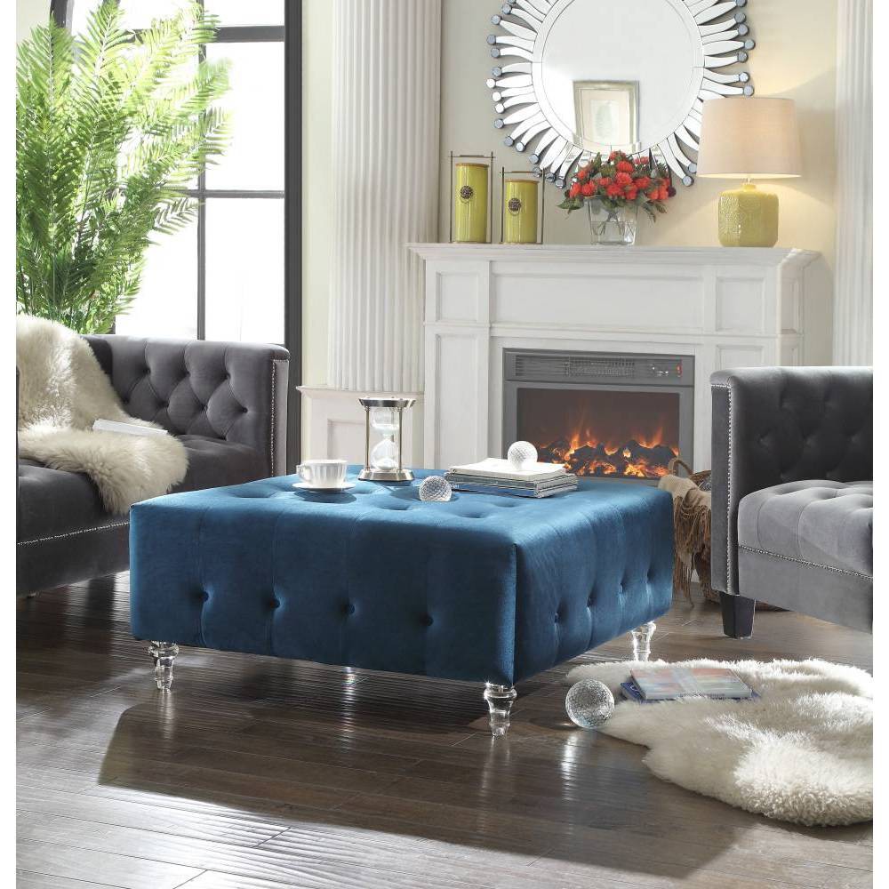 Derek Ottoman Blue - Chic Home Design was $419.99 now $293.99 (30.0% off)