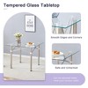 PAGED Round Dining Table Modern Kitchen Table with Glass Tabletop and Metal Legs, 35" Living Room Table for 4/6 Person - 2 of 4