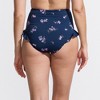 Lands' End Women's Ruffle High Waisted High Leg Bikini Bottoms - 2 of 4
