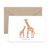 Paper Frenzy Giraffe Thank You Note Cards and Kraft Envelopes - 2 of 2