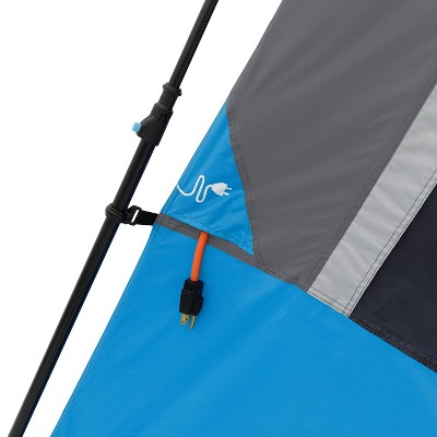 Core 6-Person Blue and Gray Four Season Cabin Tent with LED Lights