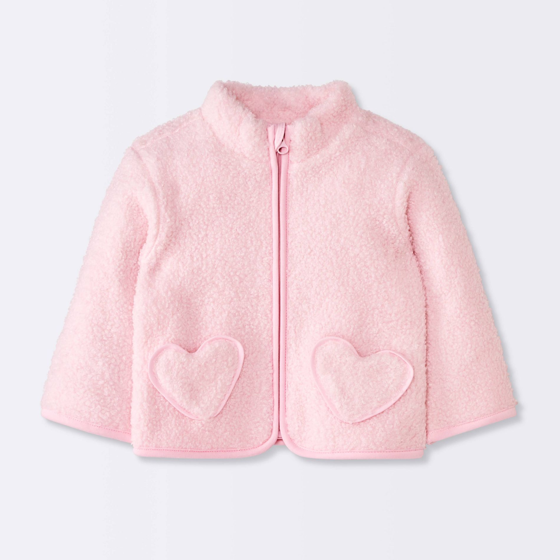 Baby Girls' Heart Fuzzy Jacket - Cloud Island™ Pink
