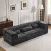 Whisen Modern Compression Loveseat, Convertible Floor Sofa Bed,DIY Boneless Modular Sectional Couch, No Assembly Required - 3 of 4