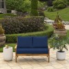 ARDEN Outdoor Loveseat Cushion Set, 48 x 24, Water repellent, Fade Resistant, Cushion Set for Couch, Bench, and Swing 48 x 24, Sapphire Blue Leala - 2 of 4