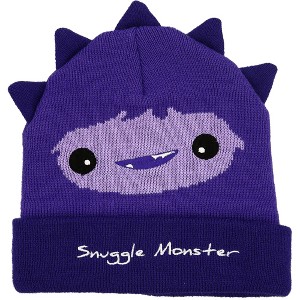 Pavilion Gift Company - Purple Snuggle Monster - One Size Fits All Baby Hat - Hats - 1 of 4