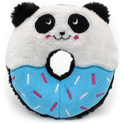 ZippyPaws Donutz Buddies Interactive Pet Toys - Donut Dog Hide and Seek Toy, Puppy Toys, Colorful Squeaky Dog Toys, Panda (ZP1035)