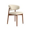 Set of 2 Modern Dining Chairs with Curved Backrest, Wood Dining Room Chairs, Upholstered Chairs for Kitchen or Dining Room – The Pop Home - 3 of 4