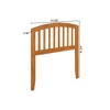 AFI Furnishings Richmond Twin Solid Wood Headboard with Attachable Charger in Light Toffee - 3 of 4