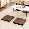 Costway 10 PCS Seat Cushions Gel Memory Foam Non-slip Bottom Dining Office 18''x18'' Brown/Grey - 2 of 4