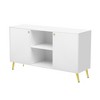 LIVAREEmlen Modern TV Stand for TVs up to 55 Inches, Entertainment Center Media Console,Adjustable Shelf, Metal Legs, Handles and Anti-tip Device - 2 of 4