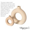 Uniquewise 9-Inch Large and 5-Inch Small Decorative Hollow Ceramic Donut Table Vase - Handmade, Minimalist Boho Style for Modern Home Decor - 2 of 4