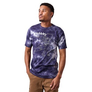 Naruto Shippuden Kanji Character Adult Navy Cloud Wash Short Sleeve Tee - 1 of 4