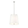Weston 6-Light Pendant - Dimmable Steel Fixture with White Linen Shade, 24" x 24" x 24" - 3 of 4