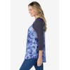 Woman Within Plus Size Three-Quarter Sleeve Baseball Tee - 4 of 4