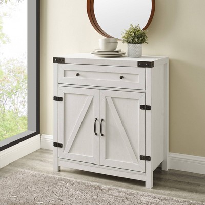 Clarabelle Rustic Farmhouse Barn Door Accent Cabinet - Saracina Home