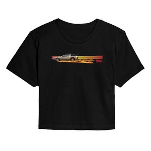 Women's - Back to the Future - Delorean Cropped Graphic T-Shirt - 1 of 4
