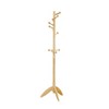 Cesicia Solid Wood Finish Coat Rack, 11 Hooks Coat Hanger Stand - 2 of 4