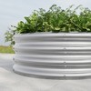 Lyngins Raised Garden Beds Outdoor, Round Galvanized Metal Planter Box & Fire Ring, Open Bottom, Outdoor Planter for Vegetables/Bonfiresv - 3 of 4
