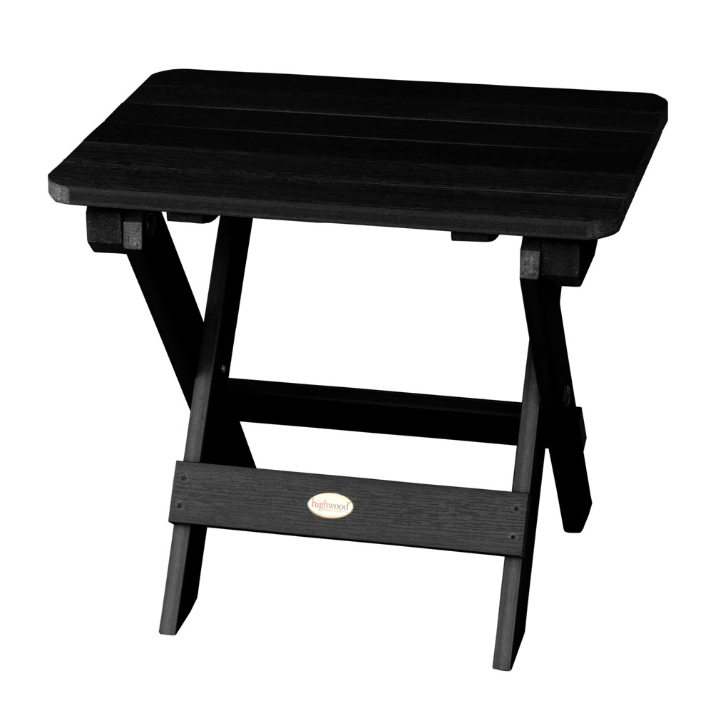 Folding Adirondack Side Table Black - Highwood