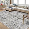 5x7 Washable Area Rug Ultra-Thin Low Pile Vintage Floor Carpet Oriental Distressed Foldable Mat - 3 of 4